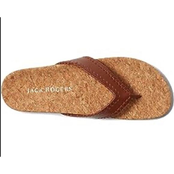 Jack Rogers Sandals Womens Size 6 Brown Leather Thelma Flip Flop - Picture 11 of 11